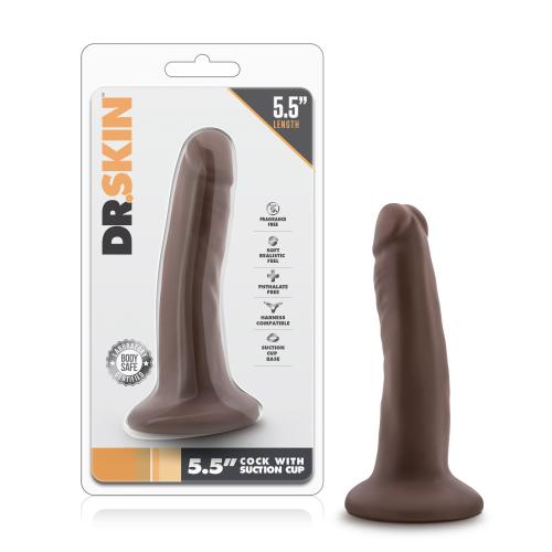 Dr Skin Dr. Skin - Realistische Dildo Met Zuignap 14 Cm - Chocolate